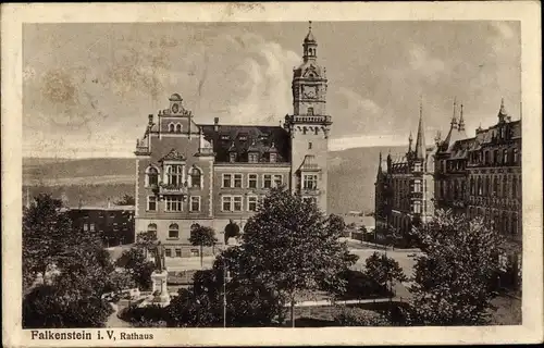 Ak Falkenstein im Vogtland, Rathaus