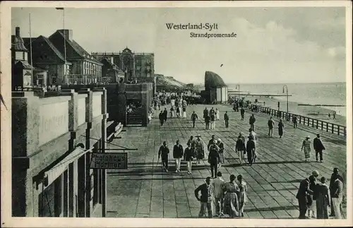 Ak Westerland auf Sylt, Strandpromenade