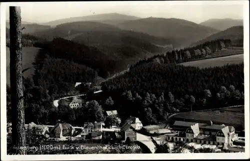 Ak Blauenthal Eibenstock im Erzgebirge, Panorama mit Auersberg