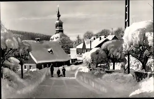 Ak Carlsfeld Eibenstock im Erzgebirge, Winteransicht