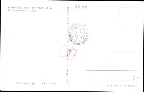 Ak Carlsfeld Eibenstock im Erzgebirge, Winteransicht