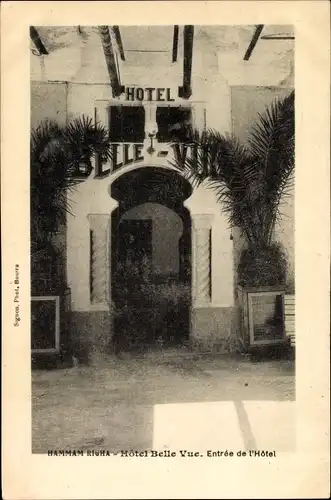 Ak Hammam Righa Algerien, Hôtel Belle Vue, Entrée de Hôtel