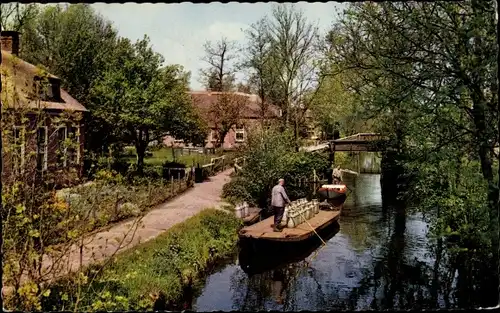 Ak Giethoorn Overijssel Niederlande, Melkvervoer