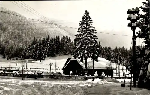 Ak Poiana Brașov Schulerau Brassópojána Rumänien, Cabana Capra Neagra, Schnee, Winter