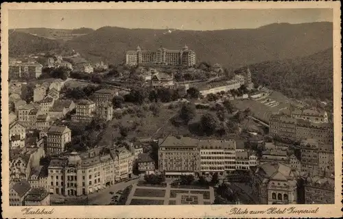 Ak Karlovy Vary Karlsbad Stadt, Blick zum Hotel Imperial