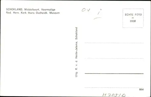 Ak Middelbuurt Schokland Noordoostpolder Flevoland, Voormalige Ned. Herv. kerk, Oudheidk. Museum