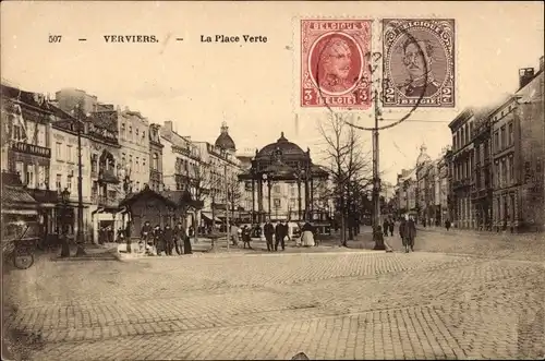 Ak Verviers Wallonien Lüttich, La Place Verte