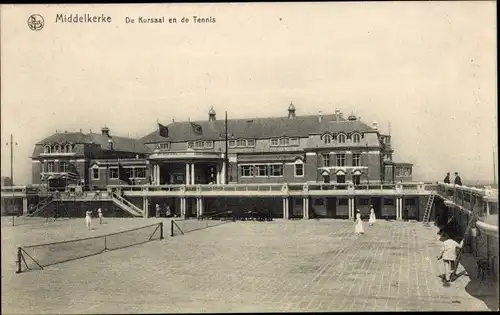 Ak Middelkerke Westflandern, Le Kursaal et le Tennis