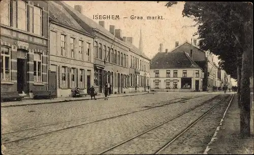 Ak Izegem Iseghem Westflandern, Graanmarkt