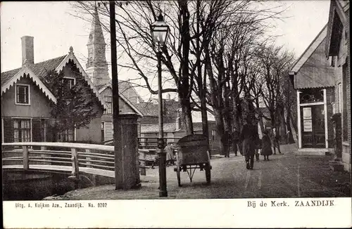 Ak Zaandijk Nordholland, Bij de Kerk