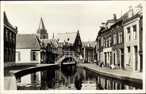 Ak Woerden Utrecht Niederlande, Rijn, Brug