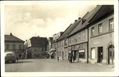 Ak Sobotka Saboth Region Königgrätz, Straßenpartie, Hotel