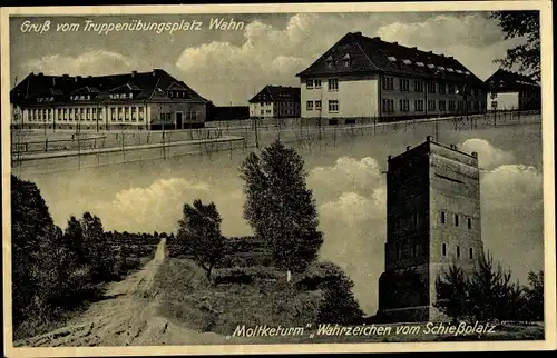 Ak Wahn Köln, Schießplatz Wahn, Moltketurm, Truppenübungsplatz