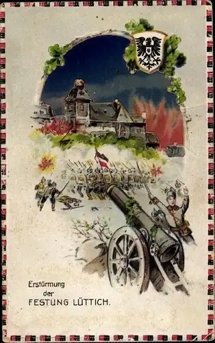 Halt gegen das Licht Ak Liege Lüttich Wallonien, Erstürmung der Festung, I. WK