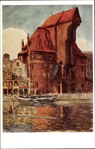 Künstler Ak Hellingrath, Berth., Gdańsk Danzig, Ansicht vom Krantor