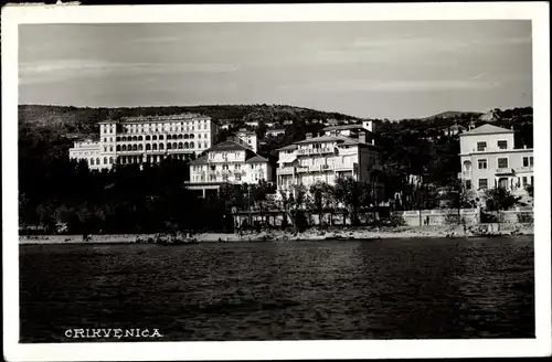 Ak Crikvenica Kroatien, Uferpartie mit Hotel Eden