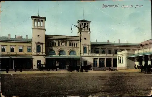 Ak București Bukarest Rumänien, Gara de Nord