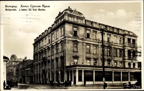 Ak Beograd Belgrad Serbien, L'Hotel du Roi Serbe