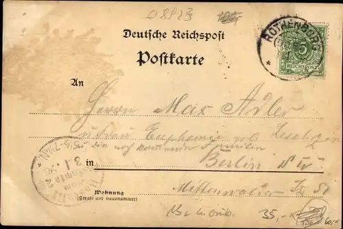 Litho Czerwieńsk Rothenburg an der Oder Schlesien, Arnholdsmühle