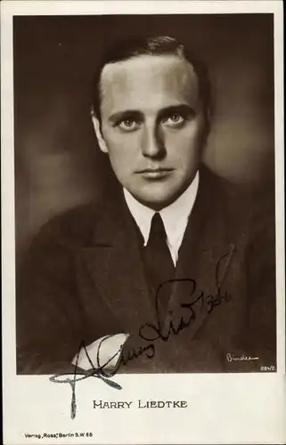 Ak Schauspieler Harry Liedtke, Portrait, Autogramm
