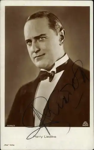 Ak Schauspieler Harry Liedtke, Portrait, Autogramm