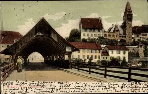 Ak Bremgarten Kanton Aargau, Reussbrücke