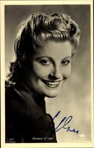 Ak Schauspielerin Gisela Uhlen, Portrait, Ross Verlag A 3341 1, Tobis Film