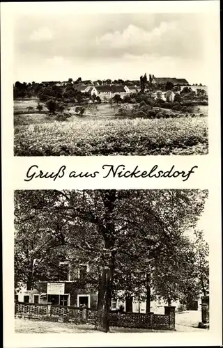 Ak Nickelsdorf Crossen an der Elster Thüringen, Gasthof zum Waldschlößchen