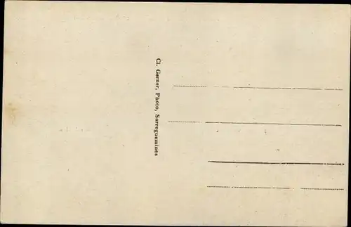 Ak Bining lès Rohrbach Lothringen Moselle, Vue generale, Epicerie Ve Haas, Presbytere