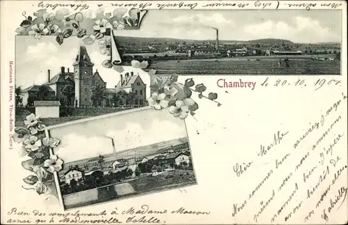 Ak Chambrey Lothringen Moselle, Gesamtansicht, Kirche