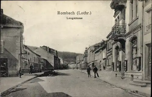 Ak Rombas Rombach Lothringen Moselle, Langstraße