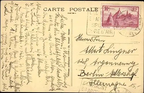 Ak Clermont en Argonne Lothringen Meuse, Hotel des Voyageurs A Belle Vue