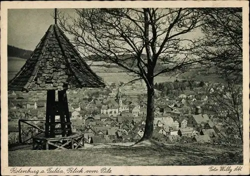 Ak Rotenburg an der Fulda, Blick auf Stadt vom Pilz