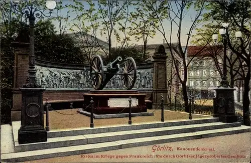 Ak Görlitz in der Lausitz, Kanonendenkmal