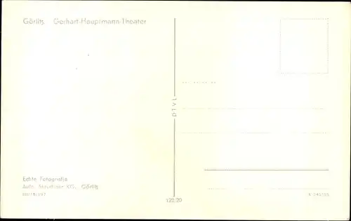 Ak Görlitz in der Lausitz, Gerhart-Hauptmann-Theater