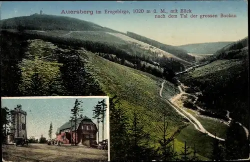 Ak Wildenthal Eibenstock im Erzgebirge, Auersberg, Tal der großen Bockau