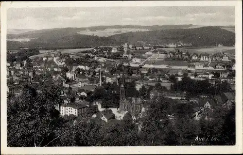 Ak Aue im Erzgebirge Sachsen, Gesamtansicht