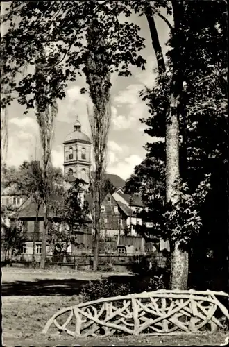 Ak Lößnitz im Erzgebirge Sachsen, Blick nach der Johanneskirche