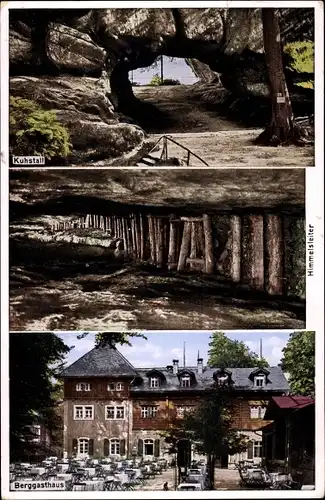 Ak Ostrau Bad Schandau Sächsische Schweiz, Kuhstall, Himmelsleiter, Berggasthaus