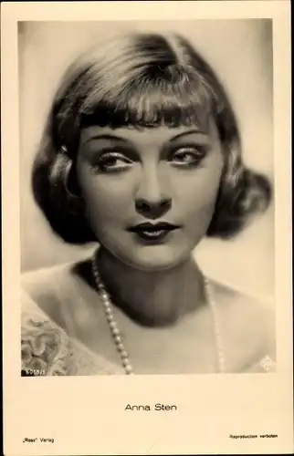 Ak Schauspielerin Anna Sten, Portrait, UfA