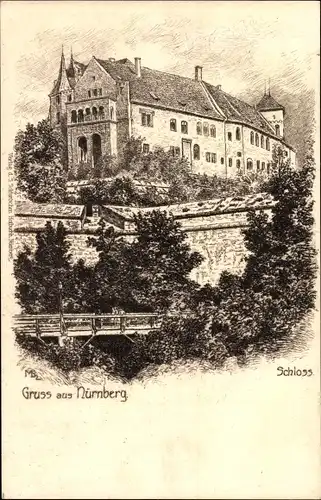 Künstler Ak Nürnberg in Mittelfranken, Schloss