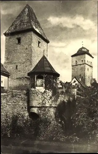 Foto Ak Ochsenfurt am Main Unterfranken, Östliche Stadtmauer, Turm