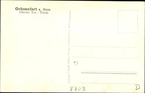 Ak Ochsenfurt am Main Unterfranken, Oberer Torturm