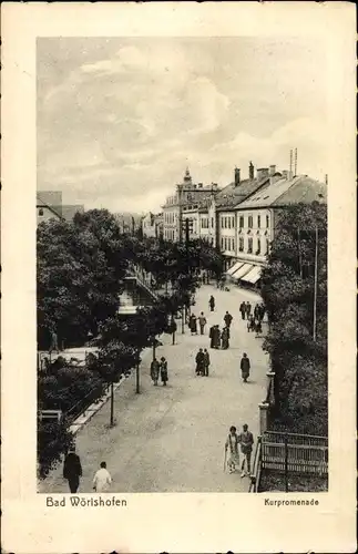 Ak Bad Wörishofen im Unterallgäu, Kurpromenade, Spaziergänger