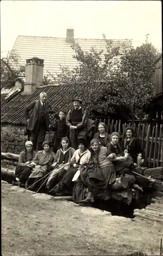 Foto Ak Bad Kissingen Unterfranken Bayern, Wandergruppe