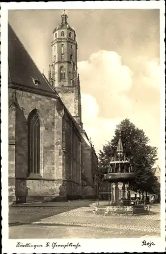 Ak Nördlingen in Schwaben, St. Georgs-Kirche