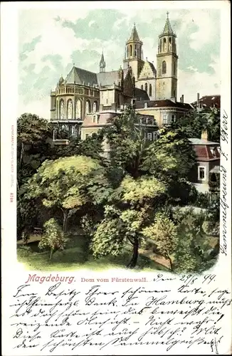 Ak Magdeburg, Dom vom Fürstenwall aus