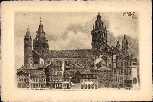 Künstler Ak Jander, Carl, Mainz am Rhein, Dom