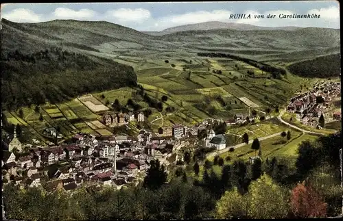 Ak Ruhla in Thüringen, Blick von der Carolinenhöhe