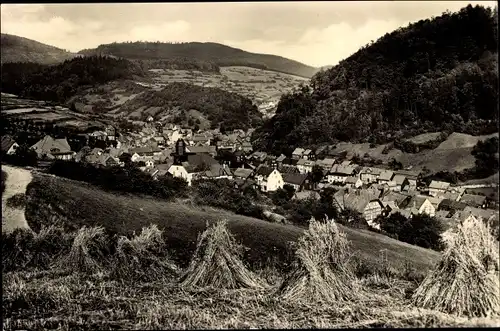 Ak Pappenheim Floh Seligenthal, Talblick auf Ortschaft und Umgebung